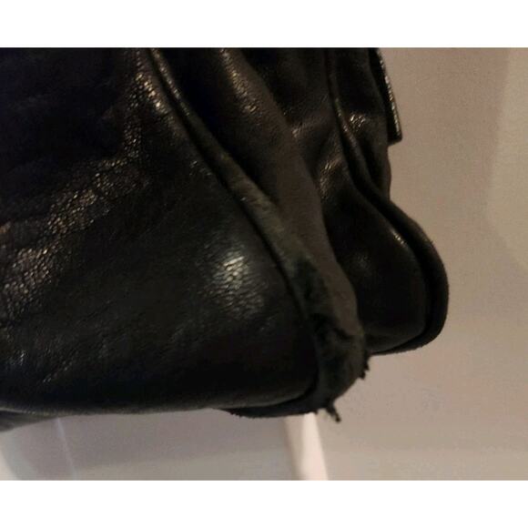 Maxon Collection Black ITALIAN NAPPA LEATHER Crossbody w Strap bag purse - Picture 12 of 12